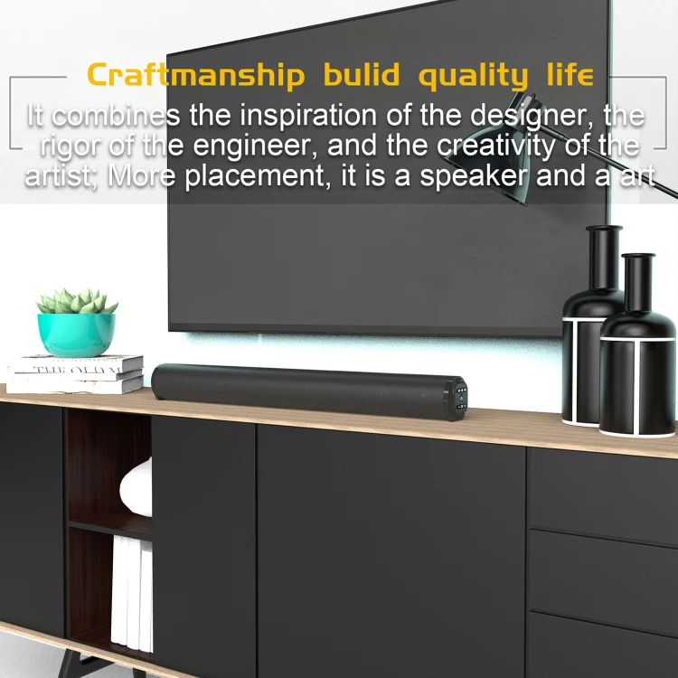 BS-10 Bluetooth 5.0 Speaker TV Soundbar with Remote Control(Black) - Image 9