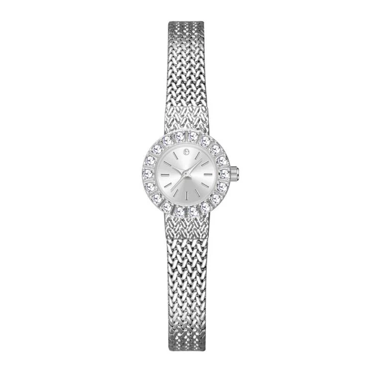 BS Bee Sister Elegant Quartz Watch Light Luxury Temperament Antique Women Watch Holiday Gift(Classic Silver)