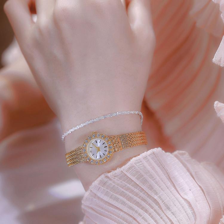 BS Bee Sister Elegant Quartz Watch Light Luxury Temperament Antique Women Watch Holiday Gift(Gold White) - Image 11