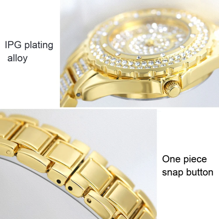 BS Bee Sister FA0917L  Niche Full Diamond Ladies Watch(Gold) - Image 5