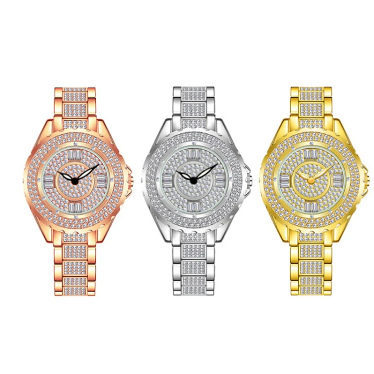 BS Bee Sister FA0917L  Niche Full Diamond Ladies Watch(Silver) - Image 3