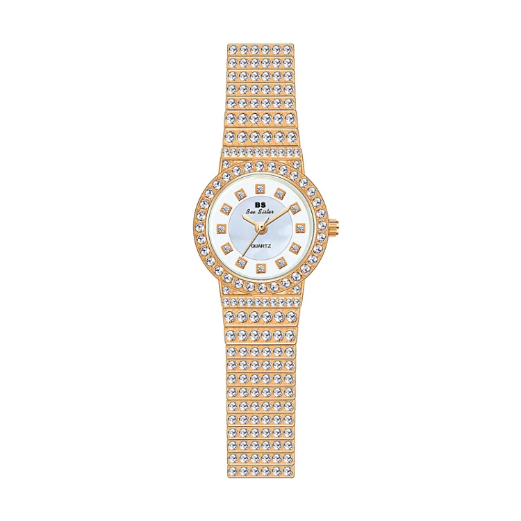 BS Bee Sister FA1101 Women Chain Watch Starry Diamonds Wrist watch(Rose Gold Scale Surface)
