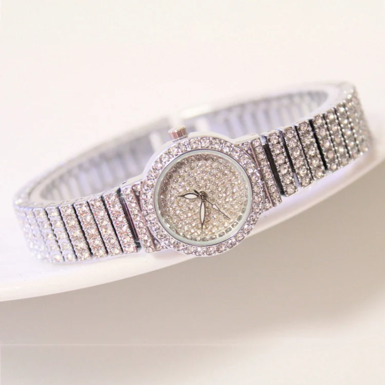 BS Bee Sister FA1101 Women Chain Watch Starry Diamonds Wrist watch(Silver Diamonds Surface) - Image 4