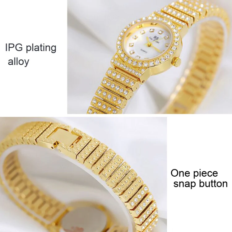 BS Bee Sister FA1101 Women Chain Watch Starry Diamonds Wrist watch(Silver Scale Surface) - Image 3