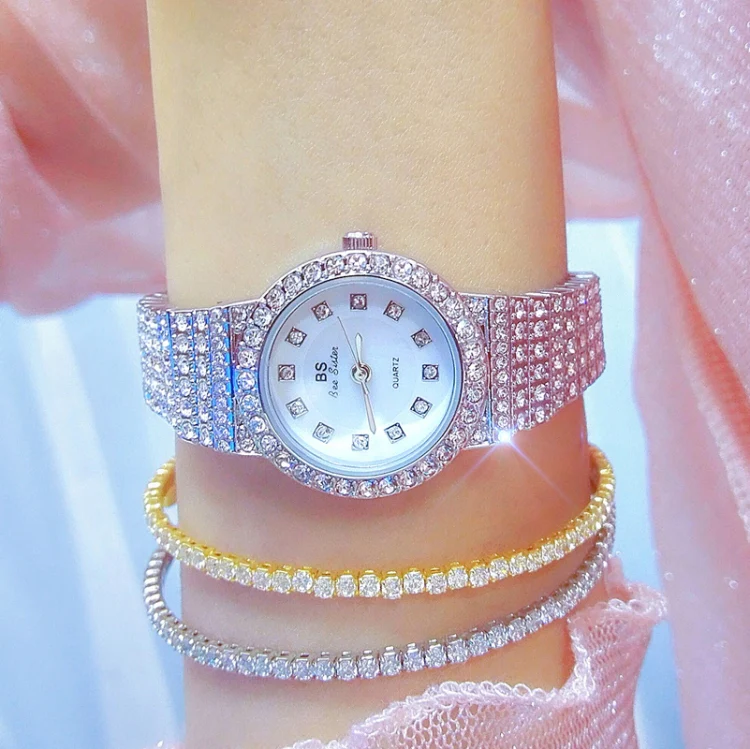 BS Bee Sister FA1101 Women Chain Watch Starry Diamonds Wrist watch(Silver Scale Surface) - Image 6