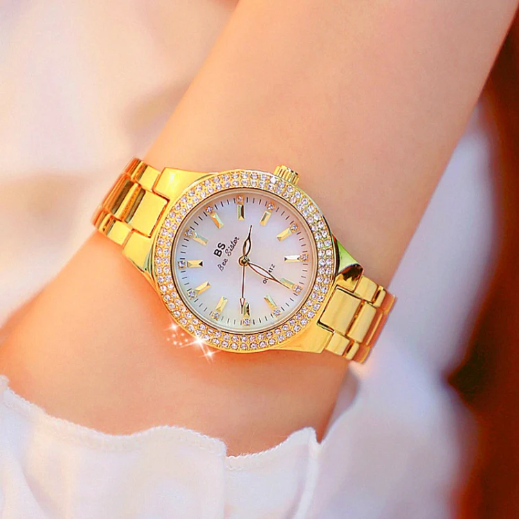 BS bee sister FA1258 Women Round Case Diamond Alloy Strap Watch(Silver) - Image 3