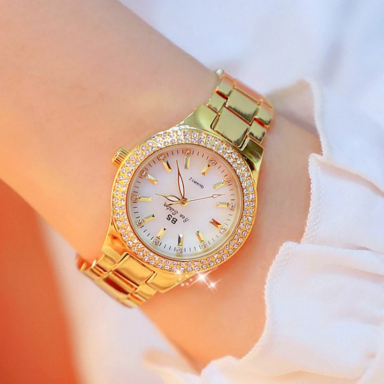 BS bee sister FA1258 Women Round Case Diamond Alloy Strap Watch(Silver) - Image 4