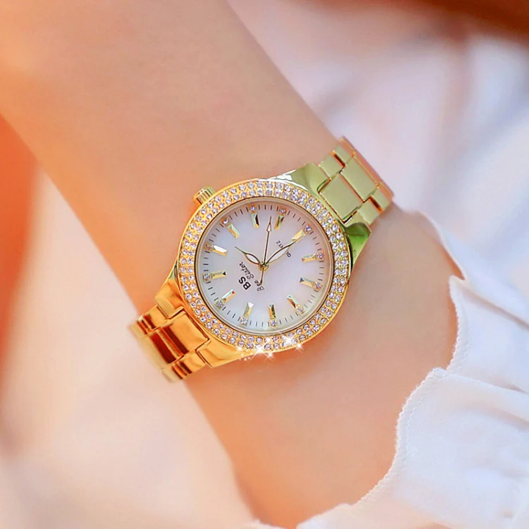 BS bee sister FA1258 Women Round Case Diamond Alloy Strap Watch(Silver) - Image 5