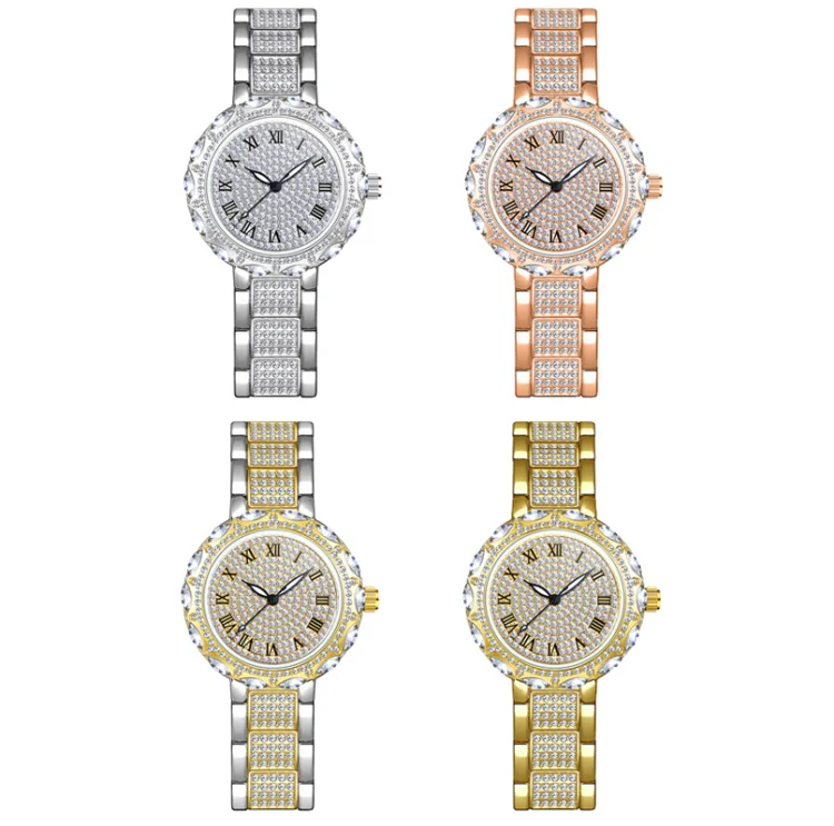 BS Bee Sister  FA1499 Ladies Diamond Watch Jewelry Chain Watch(Rose Gold) - Image 2