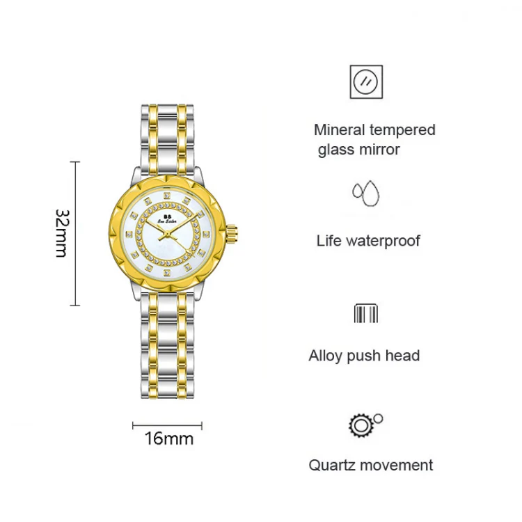 BS Bee Sister FA1506 Lace Ladies Watch Elegant Watch(Golden) - Image 6