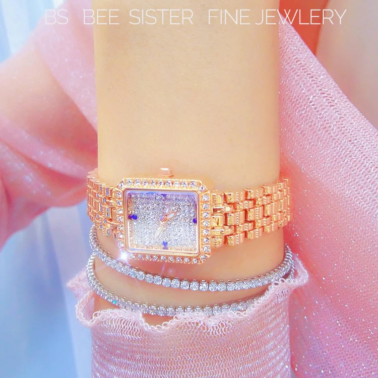 BS Bee Sister  FA1597  Ladies Alloy Watch Diamond Watch(Rose Gold) - Image 2