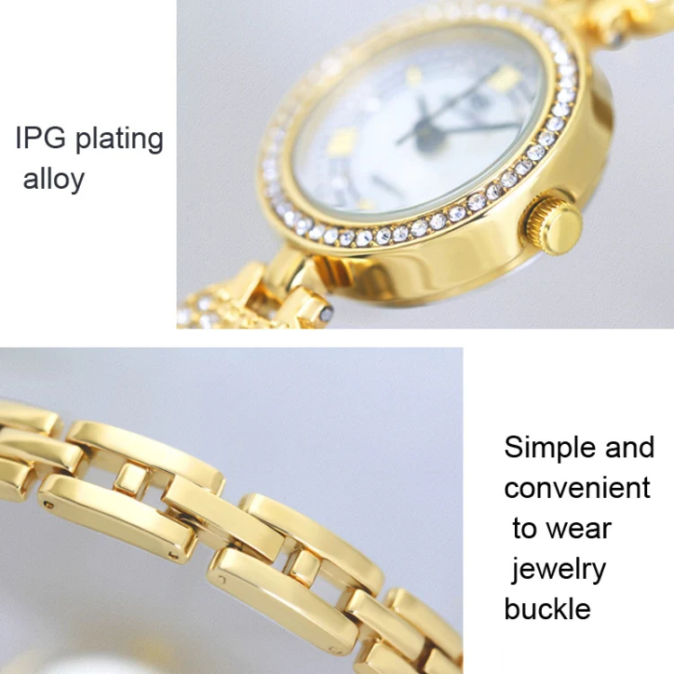 BS Bee Sister FA1606 Diamond Inlaid Ladies Watch Jewelry Chain Watch(Silver) - Image 4