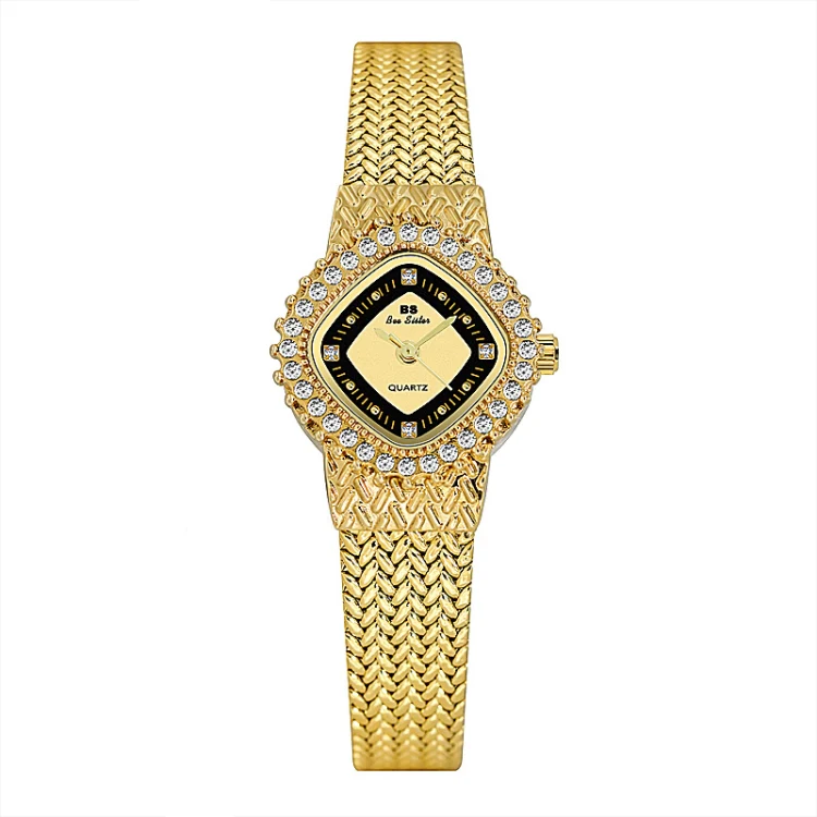 BS Bee Sister FA1659 Chain Watch Wheat Ear Watch Simple Temperament Ladies Watch(Gold)