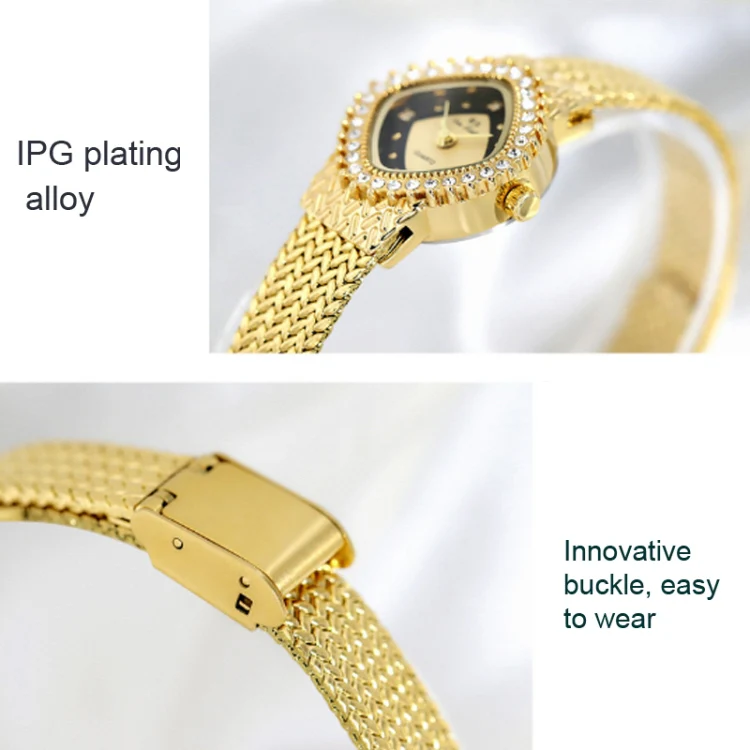 BS Bee Sister FA1659 Chain Watch Wheat Ear Watch Simple Temperament Ladies Watch(Gold) - Image 3