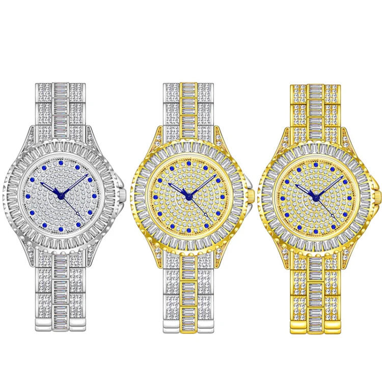 BS Bee Sister FA1686 Diamond Inlaid Ladies Watch Jewelry Chain Watch(Silver) - Image 2