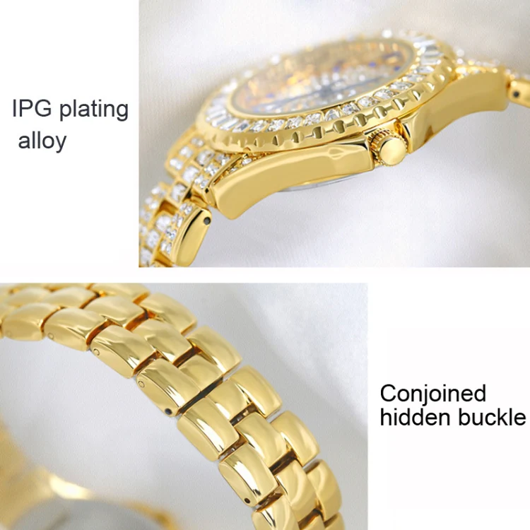BS Bee Sister FA1686 Diamond Inlaid Ladies Watch Jewelry Chain Watch(Silver) - Image 4