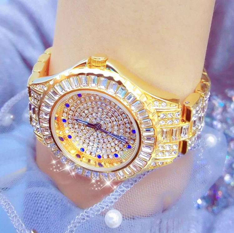 BS Bee Sister FA1686 Diamond Inlaid Ladies Watch Jewelry Chain Watch(Silver) - Image 5