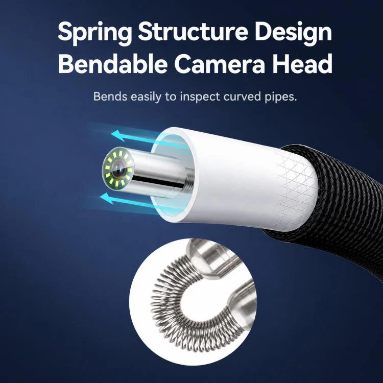 BS70F Industrial Pipeline Endoscope Sewer Pipe Wall Inspection Detector Waterproof HD Camera, Length: 50m - Image 6