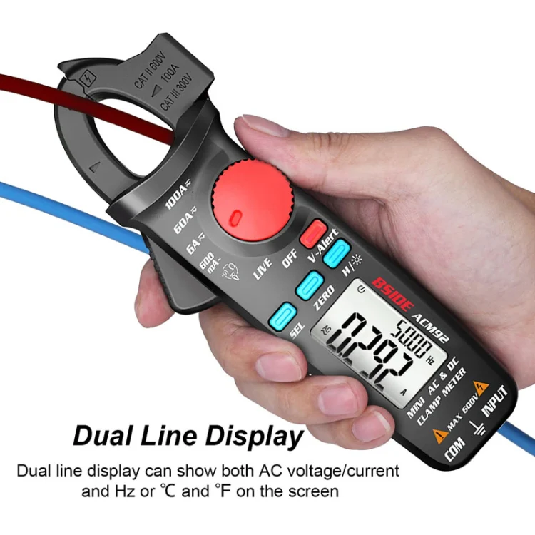 BSIDE ACM92 Digital Clamp Multimeter Current And Voltage Tester - Image 6
