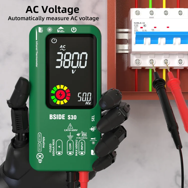 BSIDE S30 Smart Color Screen Infrared Temperature Measurement Multimeter(Black) - Image 6