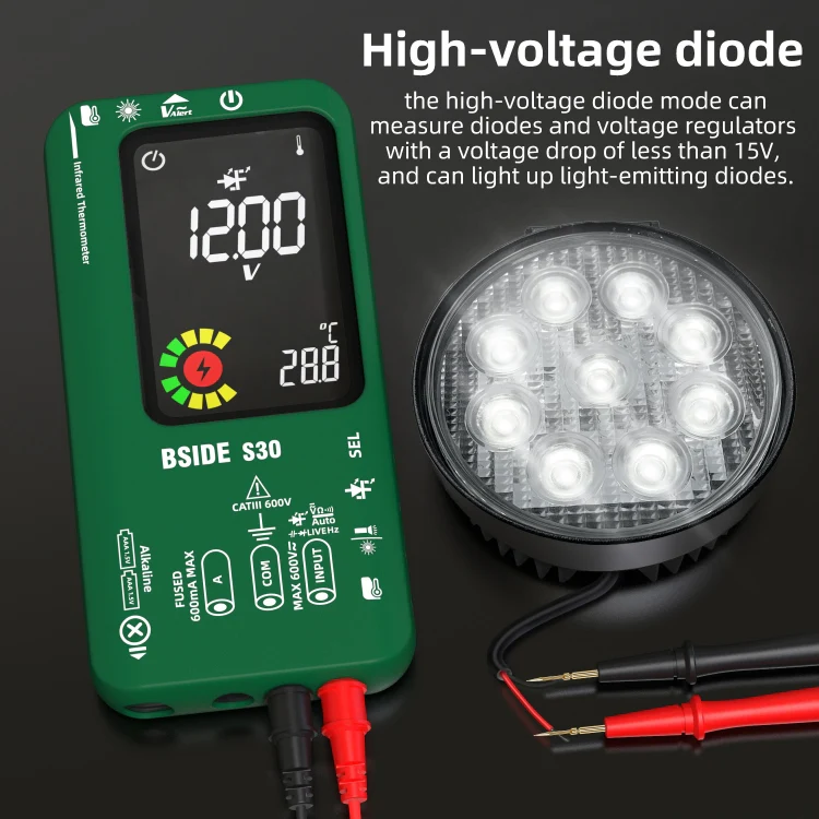 BSIDE S30 Smart Color Screen Infrared Temperature Measurement Multimeter(Black) - Image 8
