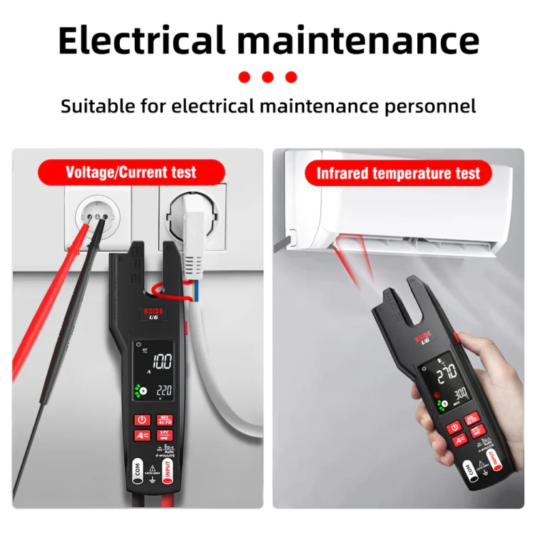 BSIDE U6 AC/DC Clamp-on Infrared Temperature Measurement Multimeter - Image 10