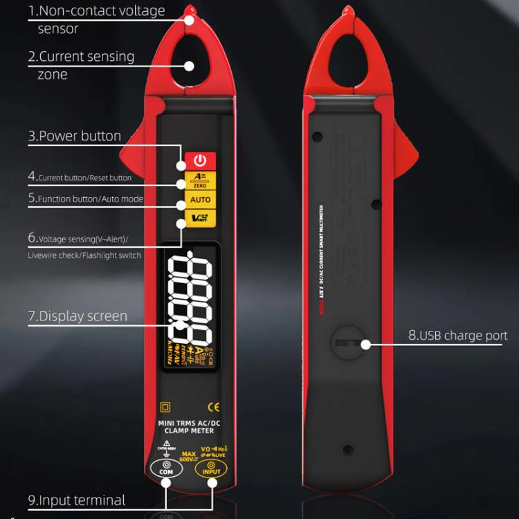 BSIDE UX1 High Precision Smart Clamp Meter AC/DC 100A 6000-Count Multimeter - Image 12