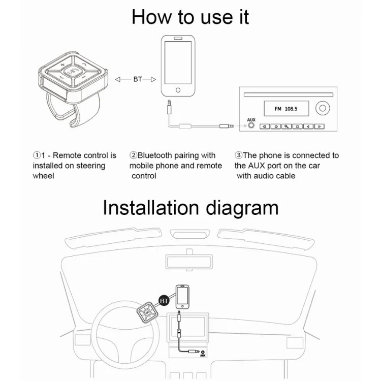 BT009 Car Bluetooth Hands-Free Controller - Image 15