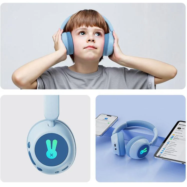 BT08C Bluetooth Wireless Full-Cover Headphone for Children(Blue) - Image 8