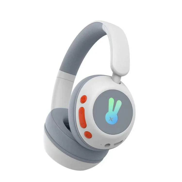 BT08C Bluetooth Wireless Full-Cover Headphone for Children(Grey)