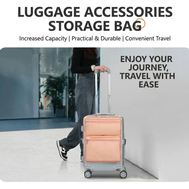 BUBM Luggage Attachment Organizer Bag Multifunctional Travel Bag External Laptop Sleeve for 16 inch Notebook(Gray) - Image 2