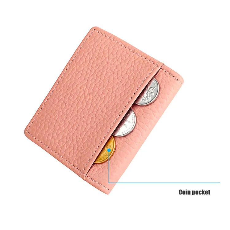 Buckle Storage Top-grain Cowhide Coin Purse(Beige) - Image 6