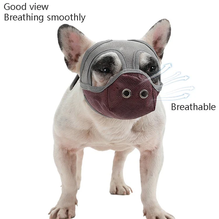 Bulldog Mouth Cover Flat Face Dog Anti-Eat Anti-Bite Drinkable Water Mouth Cover L(Orange Black) - Image 6