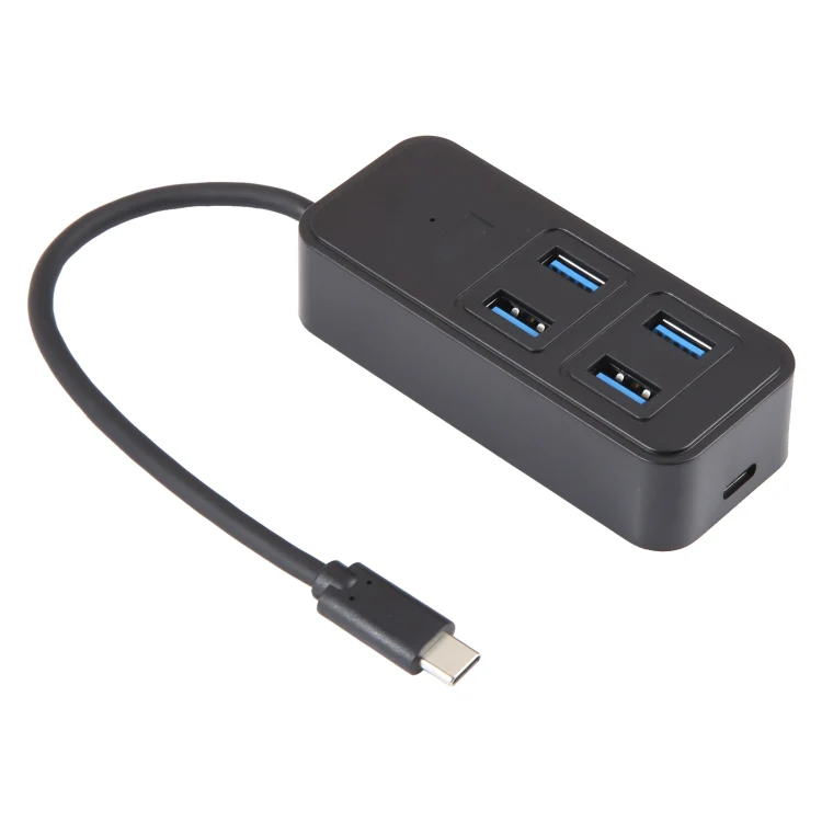 BYL-1901T 5 in 1 USB-C / Type-C to USB3.0x4+USB-C / Type-C HUB Adapter - Image 2