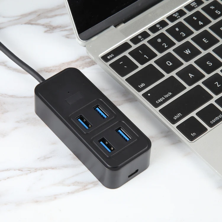 BYL-1901T 5 in 1 USB-C / Type-C to USB3.0x4+USB-C / Type-C HUB Adapter - Image 4
