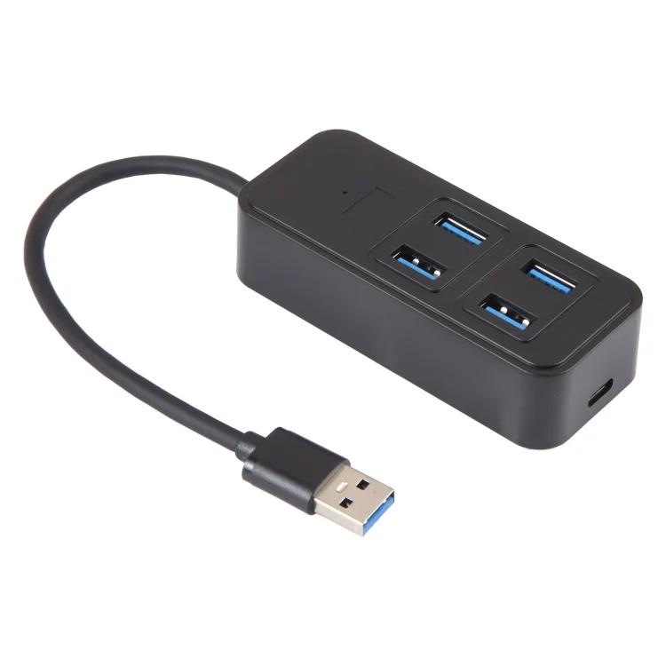 BYL-1901U 5 in 1 USB to USB3.0x4+USB-C / Type-C HUB Adapter - Image 2