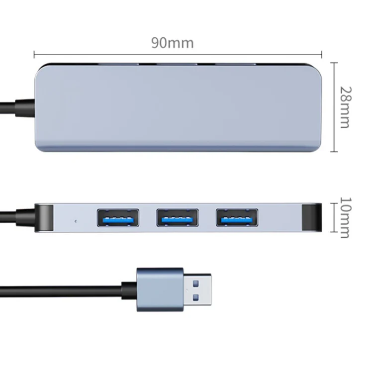 BYL-2013U3 12cm 4 in 1 USB to USB3.0x4 HUB Adapter - Image 2