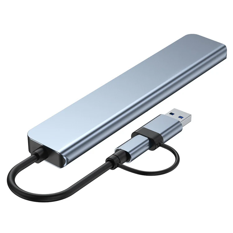BYL-2218TU 8 in 1 USB + USB-C / Type-C to USB Multifunctional Docking Station HUB Adapter - Image 3