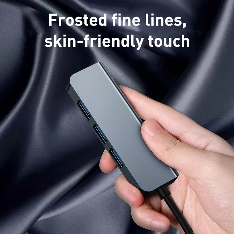 BYL-2301U 5 in 1 USB to USB3.0+USB2.0x3+USB-C / Type-C HUB Adapter, Cable Length: 10cm - Image 4