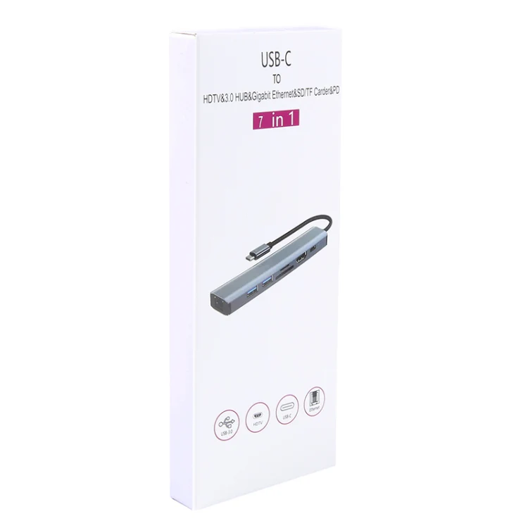 BYL-2303 7 in 1 USB-C / Type-C to USB Multifunctional Docking Station HUB Adapter - Image 3