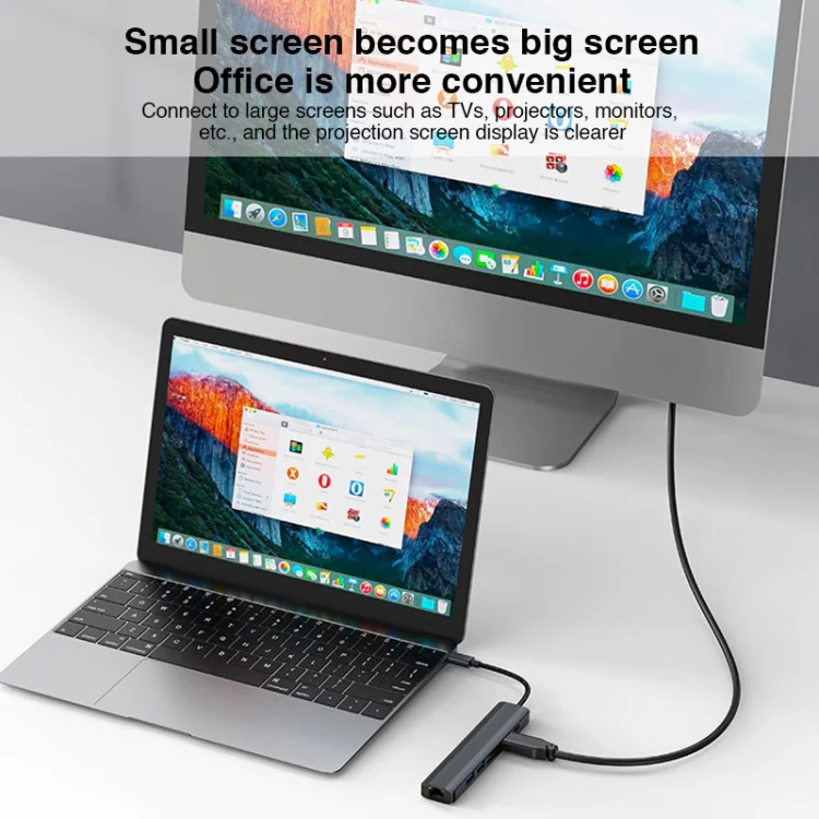 BYL-2303 7 in 1 USB-C / Type-C to USB Multifunctional Docking Station HUB Adapter - Image 4