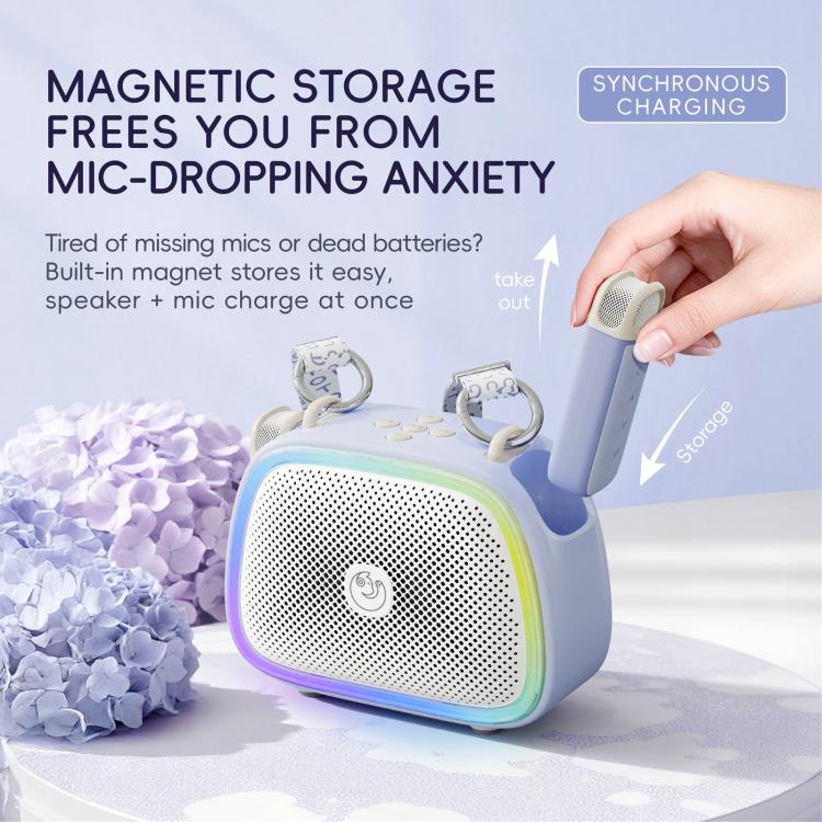 C22 Portable Karaoke Wireless Speaker with Microphone and Shoulder Strap(Green) - Image 4