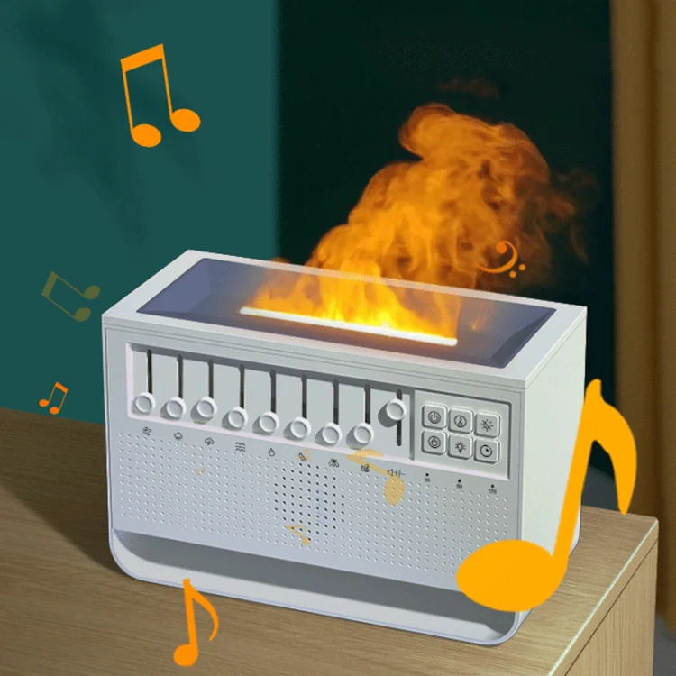 C221 Bluetooth White Noise Flame Aromatherapy Machine Home Desktop Humidifier(English Version) - Image 11