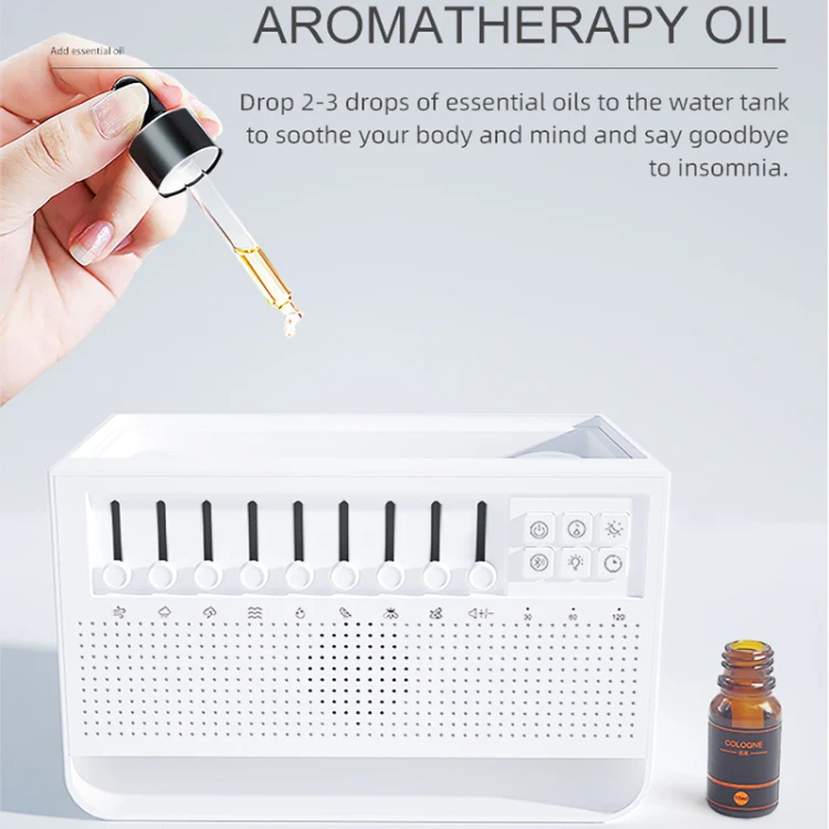 C221 Bluetooth White Noise Flame Aromatherapy Machine Home Desktop Humidifier(English Version) - Image 6