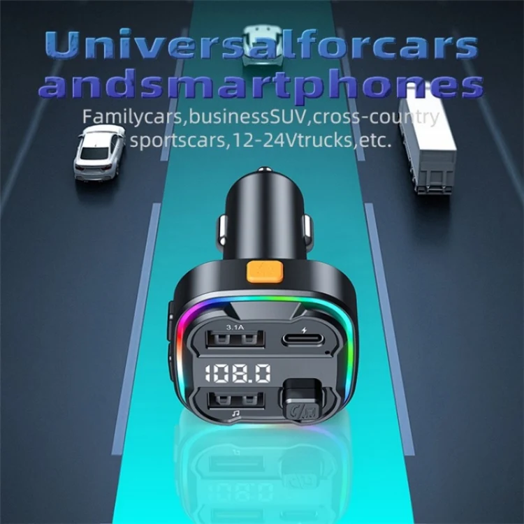 C3 Dual USB Car Charger Bluetooth Hands-free Call Adapter FM Transmitter Car MP3 Music Player - Image 6