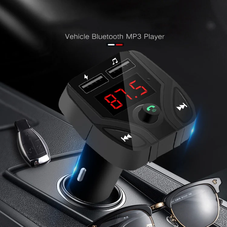 C4 Bluetooth MP3 Hands-free Car Device LCD FM Transmitter Dual USB Charger - Image 5