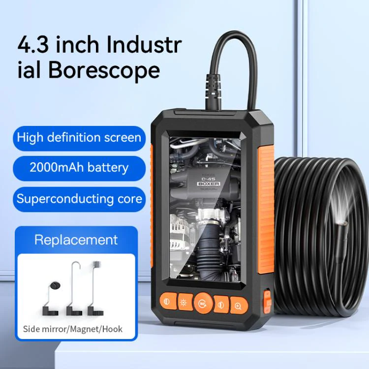 C43 4.3 inch IPS HD Screen 8mm Industry Digital Endoscope, Type:1m Hard Cable Dual-lens - Image 2