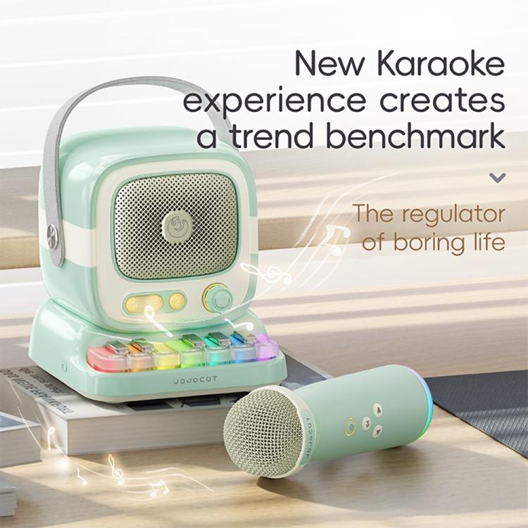 C60 Mini Bluetooth-compatible Karaoke Speaker with Piano Keyboard and Wireless Microphone(Yellow) - Image 4