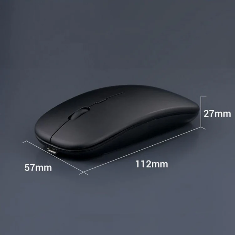 C7002 2400DPI 4 Keys Colorful Luminous Wireless Mouse, Color: Dual-modes Black - Image 3
