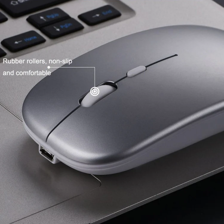 C7002 2400DPI 4 Keys Colorful Luminous Wireless Mouse, Color: Dual-modes Rose Gold - Image 4